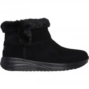 Skechers Black On-the-GO Stellar Cozy Step Shearling Booties for Women